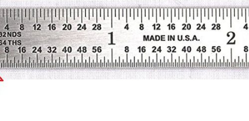Where is 5/16 of an inch on a ruler?