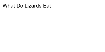 What Do Lizards Eat: A Guide to the Diet of Lizards